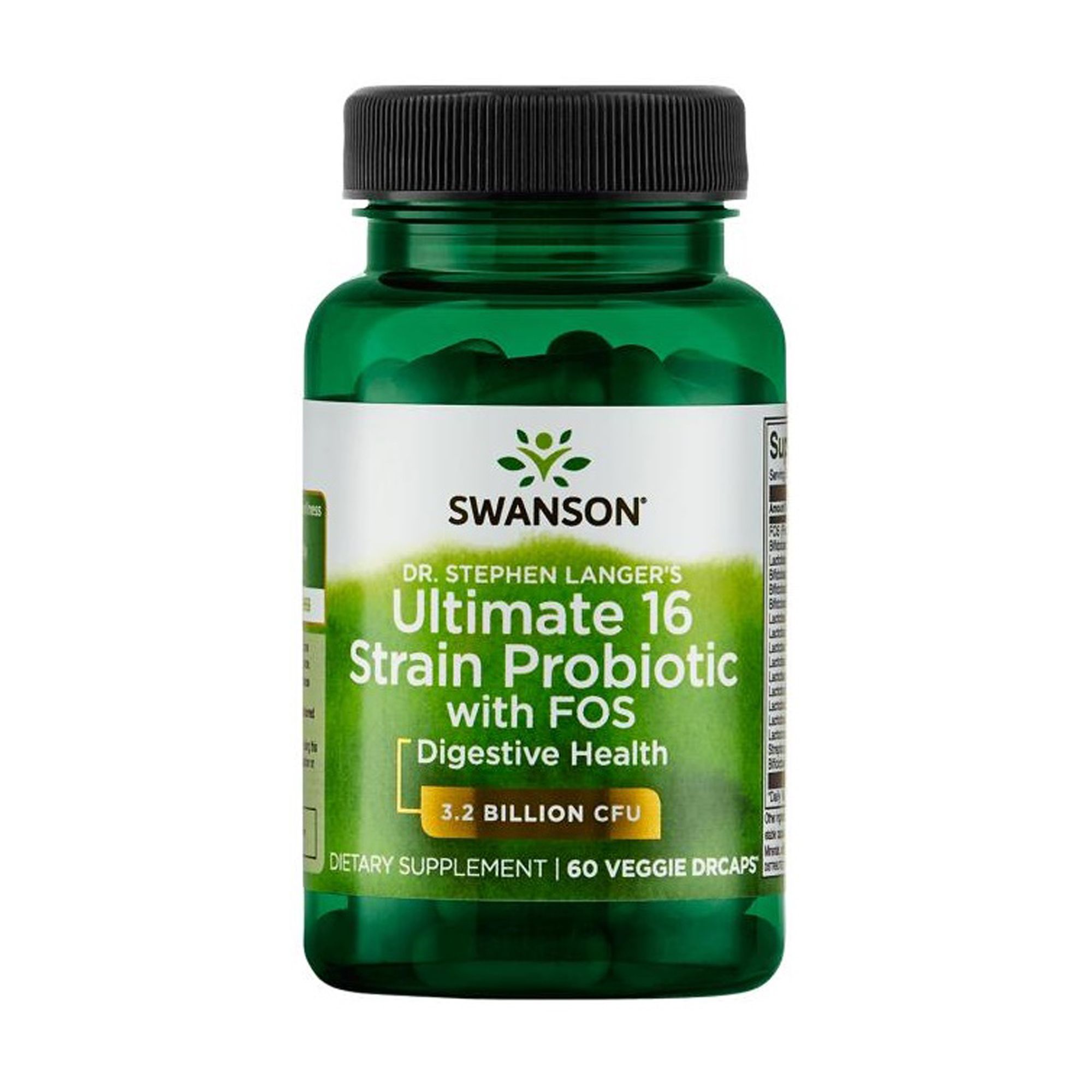 Пробіотик Swanson Dr. Stephen Langer's Ultimate 16 Strain Probiotic With FOS, 60 рослинних капсул